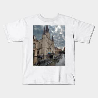 St Louis Cathedral after the Rain Kids T-Shirt